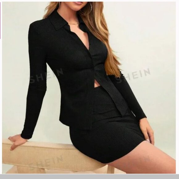 Black Skirt Set Size XL  NEW NWOT - Picture 1 of 1